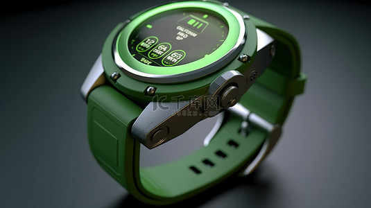 手表背景图片_绿色环保智能手表 3d 模型