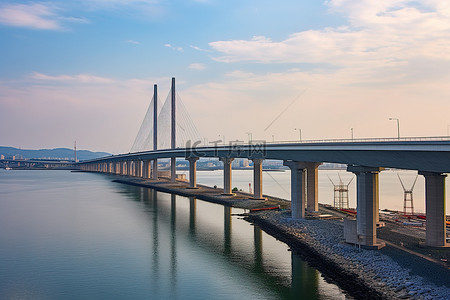 深圳跨海大桥背景图片_香港昆山跨海大桥
