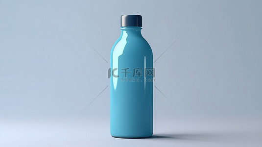 干净蓝背景图片_蓝瓶产品设计 3D 模型