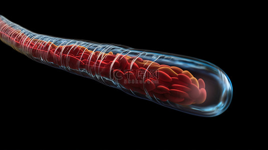 医疗背景图片_用于球囊血管成形术的 3d 图示支架或导管