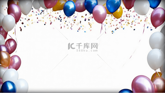 漂浮背景装饰背景图片_生日气球派对背景