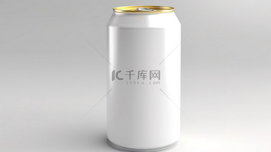 包装设计包装设计背景图片_铝制啤酒和饮料罐隔离模型的 3D 渲染