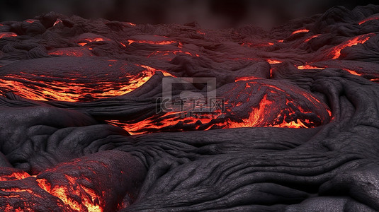 破裂的土地背景图片_抽象火山背景令人不寒而栗的 3d 呈现玄武岩熔岩