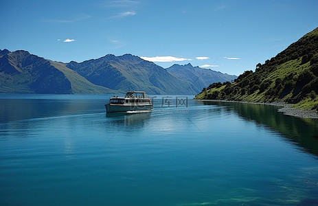 游船背景图片_新西兰瓦卡瓦卡湖南岛游船之旅