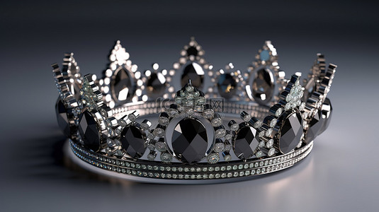公主背景图片_公主切工黑钻石宝石的 3d 渲染