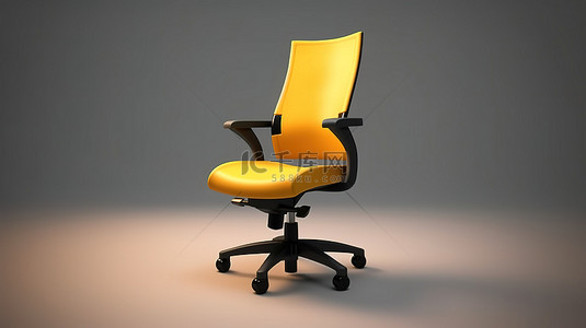 概念办公椅的 3D 渲染