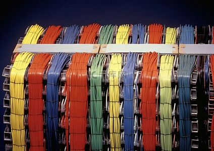 彩色背景图片_包含许多不同尺寸的彩色电线的整理器