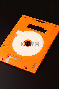 科技橙色背景图片_橙色和白色的软盘图像
