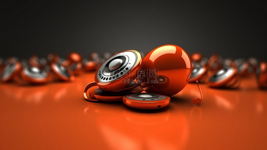 3D 渲染业务概念中的电话和销售主题