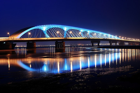 马来西亚目录背景图片_台湾广东之夜马来西亚涨潮桥
