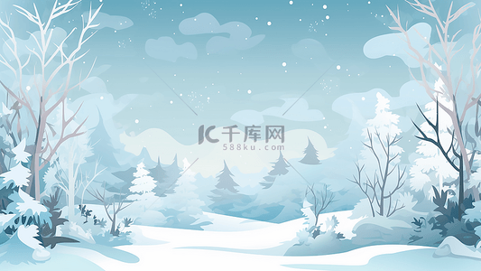 新年纹理背景图片_冬天雪花蓝色风景背景