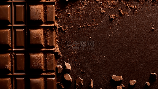 巧克力碎背景图片_巧克力块巧克力碎商业背景