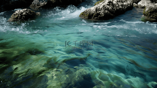 水河滩水流真实背景