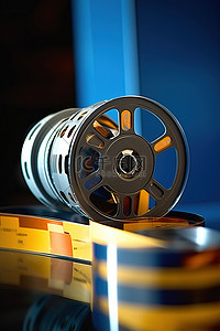 录像带背景图片_录像带和装有胶卷的盒子
