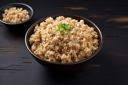 米饭背景图片_健康的亚洲晚餐糙米