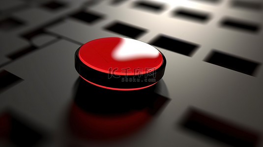点击按钮背景图片_现在只需点击鼠标即可加入带有光标的红色按钮的 3D 插图