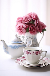 中国复古背景图片_粉红玫瑰和中国 idaia divoire 复古
