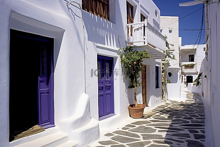 希腊克里特岛米科诺斯岛的传统建筑
