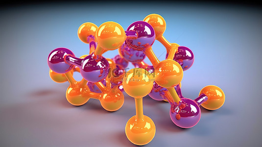 蓝色橙色背景图片_具有钠氧和氢原子的氢氧化钠分子的 3d 渲染