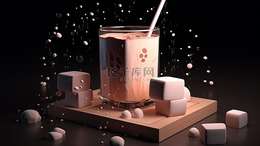 水果背景图片_奶茶饮料饮品水珠