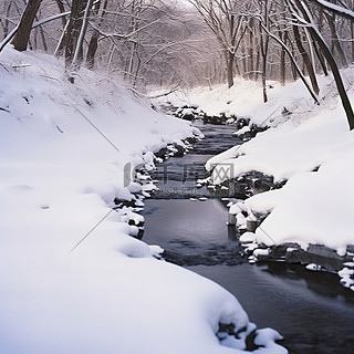 雪背景图片_雪溪