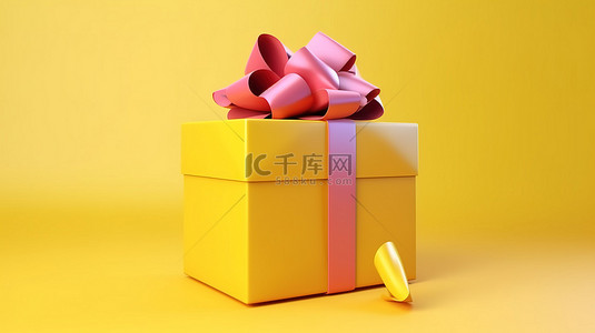 生日聚会背景图片_充满活力的 3D 礼品盒，空白处配有彩色蝴蝶结，非常适合聚会