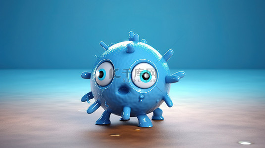 高清插图中的 3D 渲染蓝色气泡