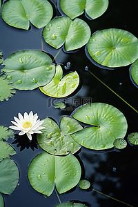 水生莲花中的水生植物