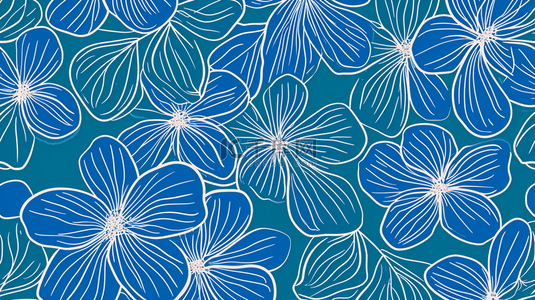 蓝色平铺简约纹理小花的背景图9