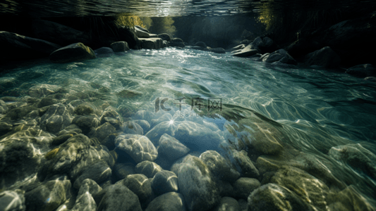 水深水石头真实背景