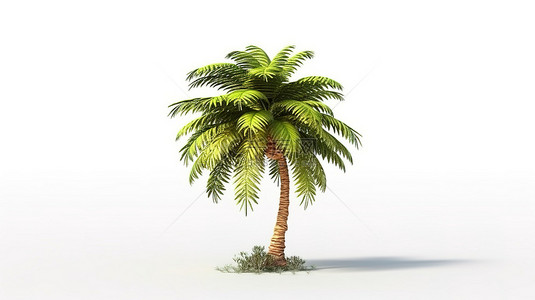 城市街道背景图片_3D 渲染的棕榈树是一种郁郁葱葱的热带植物，非常适合海滩度假和夏季冒险