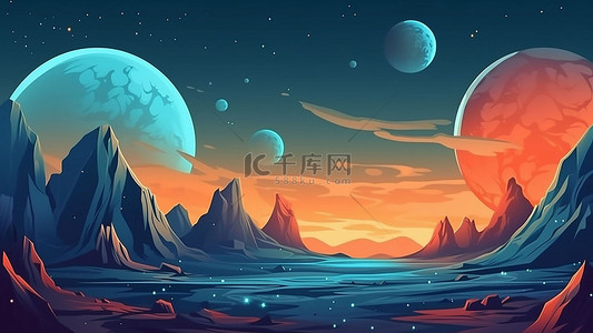 星空背景图片_游戏场景太空