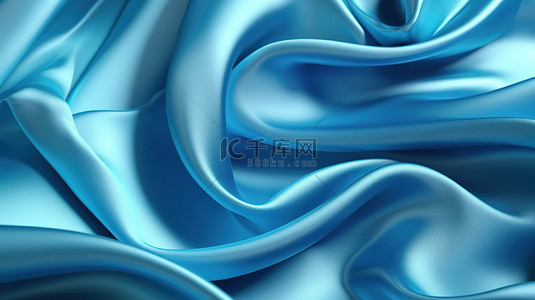 深蓝色布料背景图片_奢华深蓝色织物纹理的缎光 3D 渲染