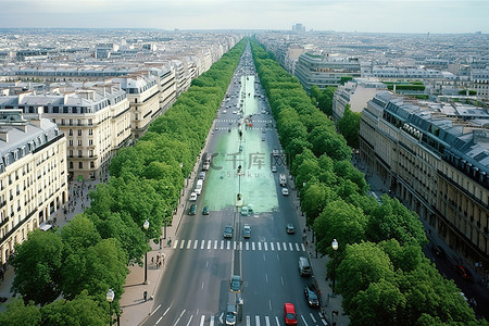 车内背景图片_巴黎里约热内卢大街