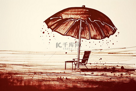 旅行背景图片_透支的雨伞画