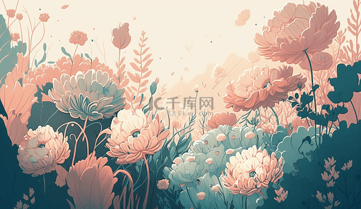 金色背景图片_牡丹花园花瓣花苞植物装饰画花卉背景