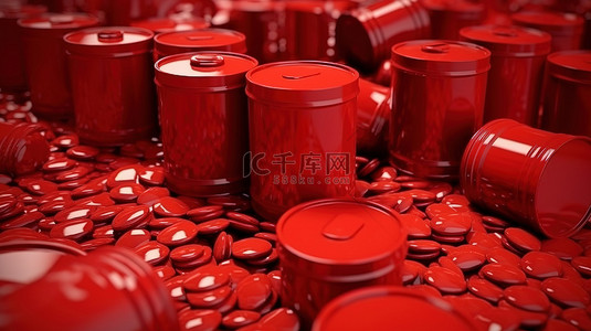 化学污染背景图片_深红色工业能源 3d 渲染市场经济和化学衍生物