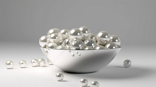 珍珠首饰背景图片_以真珍珠为特色的 3D 渲染时装系列