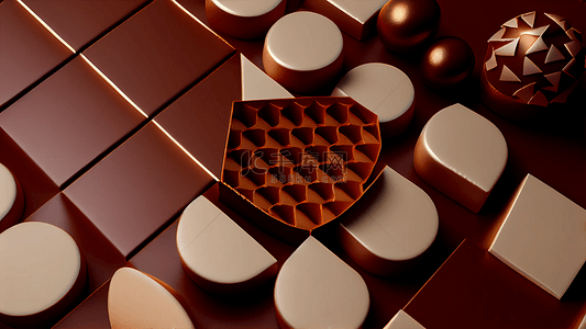 饮品背景图片_巧克力正方形块背景