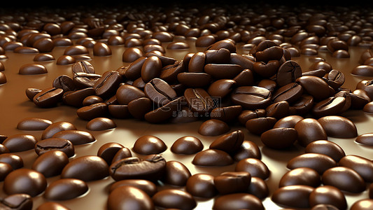 线描咖啡豆背景图片_咖啡饮品饮料写实咖啡