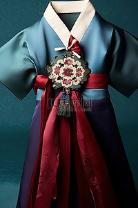 和服背景图片_韩国和服和配饰的连衣裙
