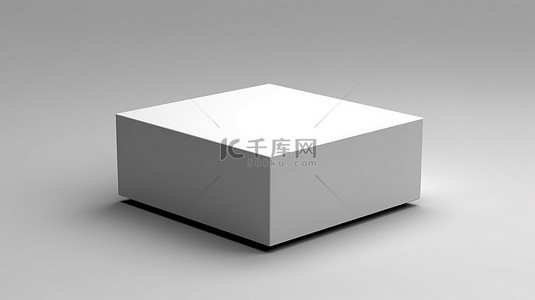 3d 渲染的盒子站在空白的白色表面上