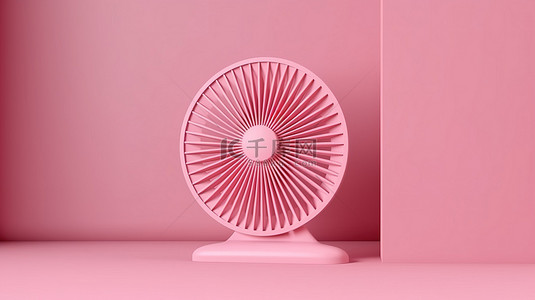 粉红色白色背景图片_柔和的粉红色扇形背景的 3D 渲染，具有用于产品采样的模拟粉红色圆圈