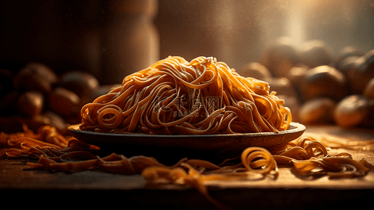 意大利面卡通背景图片_食物意大利面细长条形状背景