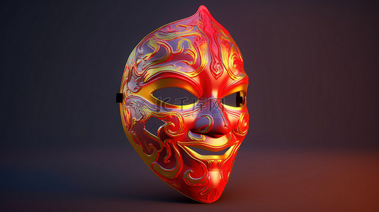 保守秘密背景图片_艺术风格的 3D 渲染面具