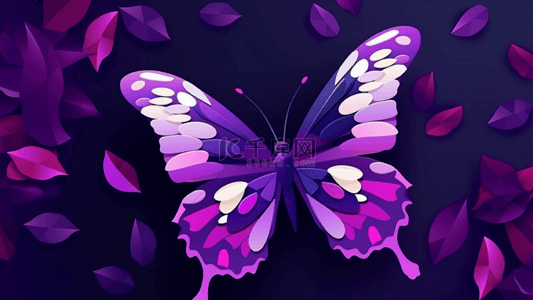 蝴蝶紫色梦幻背景