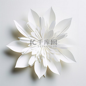 手工工艺背景图片_白色表面手工制作的纸花