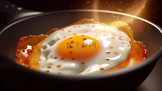 元素健康背景图片_Eggceptional 3D 煎蛋创作