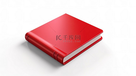 白色背景下孤立红书的 3d 插图