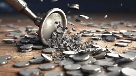 残酷的现实之锤敲击代表生意失败的银币